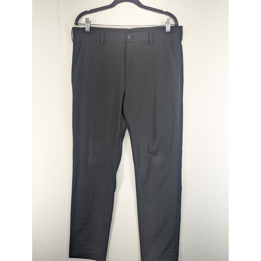 Links Edition Mens Black Performance Golf Pants 34x32 Stretch Flat Front Slacks‎